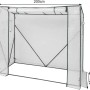 Halbtransparentes WOLTU Foliengewächshaus, 200x77x169 cm, mit Stahlrohrrahmen.