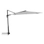 Hellgrauer Doppler Ampelschirm, 245x135 cm, mit Dreh- und Neigungsfunktion.