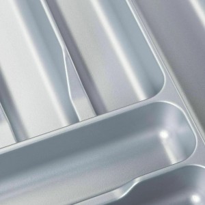 SOTECH Orga-Box I Besteckeinsatz Silbergrau 450 mm Höhe 55 mm Für Blum Tandembox und ModernBox