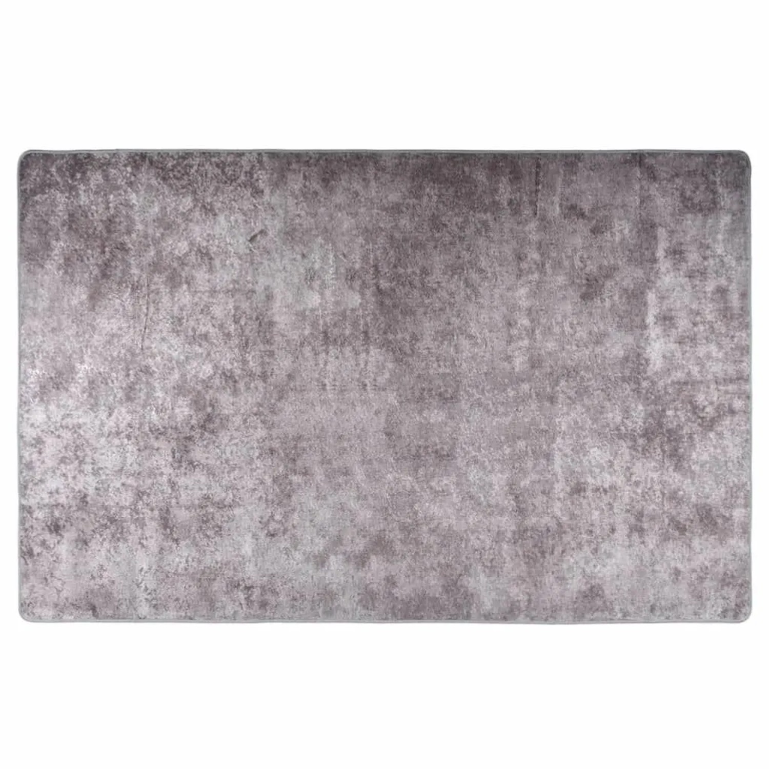 vidaXL Teppich Waschbar 80x150 cm Grau Rutschfest 337958