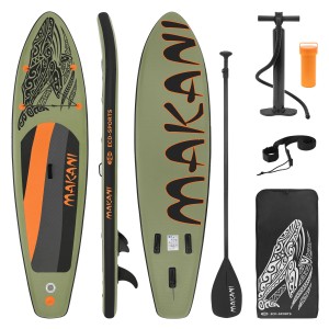 ECD Germany Stand Up Paddle Board Makani, 320 cm, Olive, mit Zubehör
