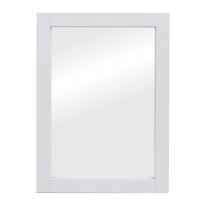 Weißer Wandspiegel aus dem MCW Badezimmerset L86. Badmöbel für die Wandmontage.
