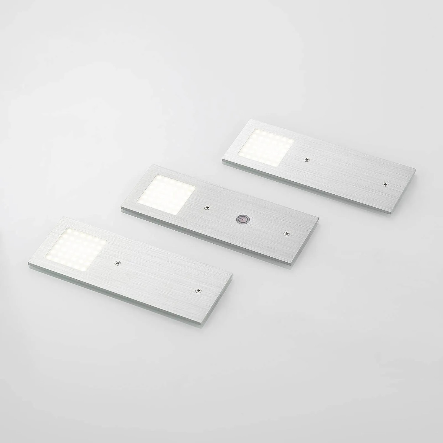 Arcchio LED Unterschrankleuchten 3er Set, dimmbar, Alu. Moderne Küchenleuchten.