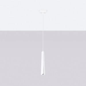 Weiße Sollux Lighting Hängeleuchte Prysm 1, minimalistisches Design für Lampen & Leuchten.