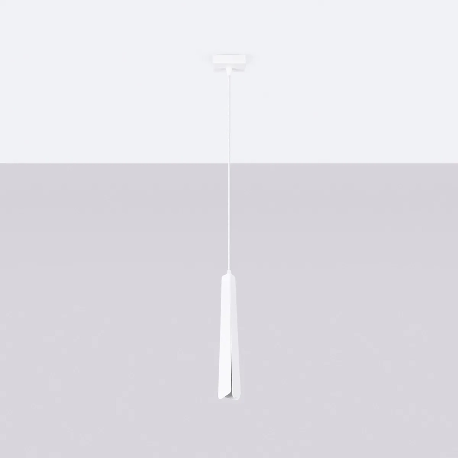 Weiße Sollux Lighting Hängeleuchte Prysm 1, minimalistisches Design für Lampen & Leuchten.