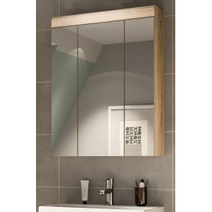 Inn.Furn Spiegelschrank Mambo, Sonoma Eiche, 60 cm, 3-türig