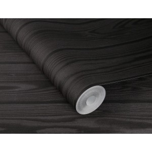 Rasch Vliestapete Factory V Holz in Schwarz-Anthrazit, Holzoptik.