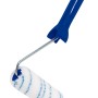 LUX Lasuren-Roller, 12 cm, für dünnschichtige Lasuren. Farbroller mit blauem Griff und weiß-blauem Bezug.
