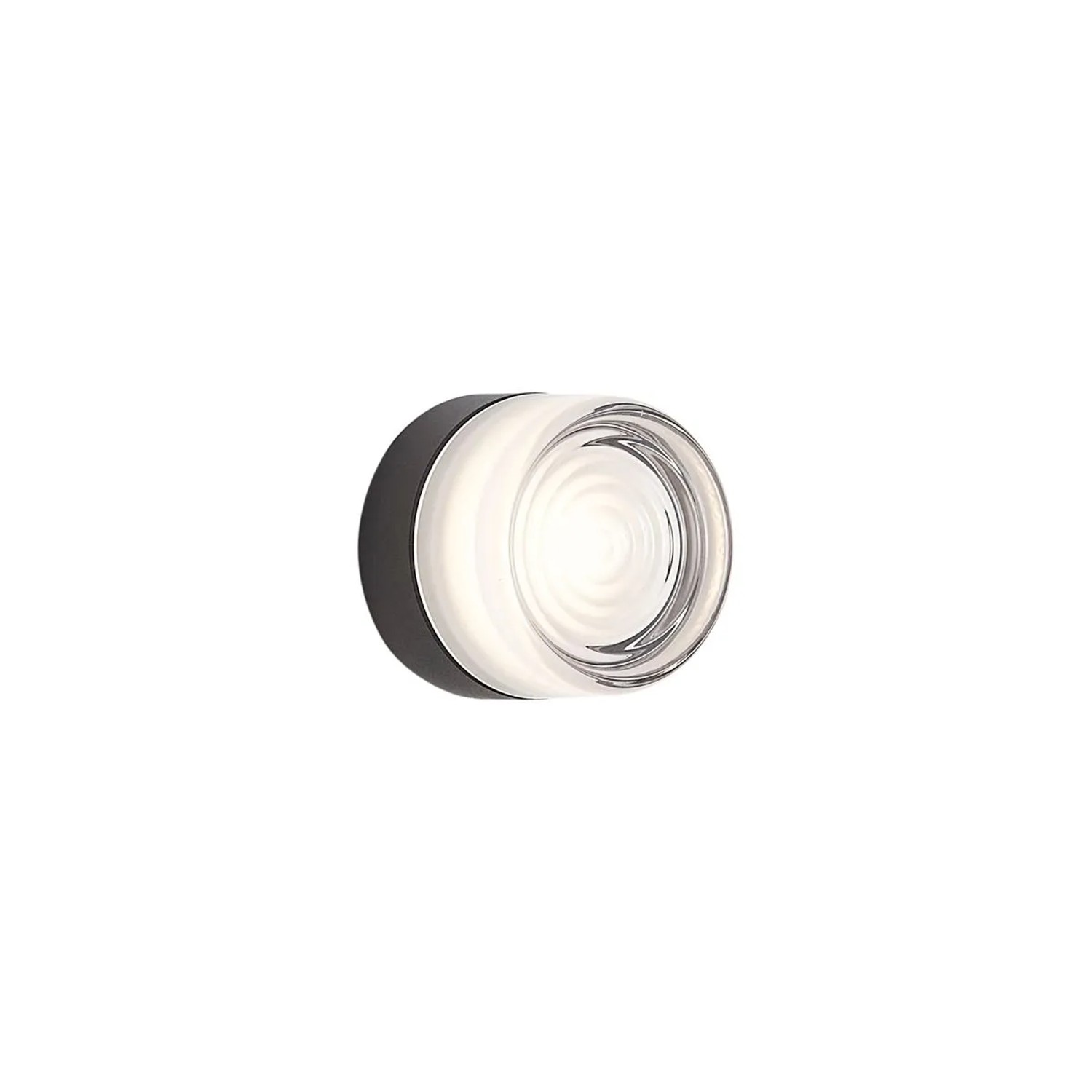 QAZQA Design Wandleuchte Schwarz mit Opalglas IP44 Michele