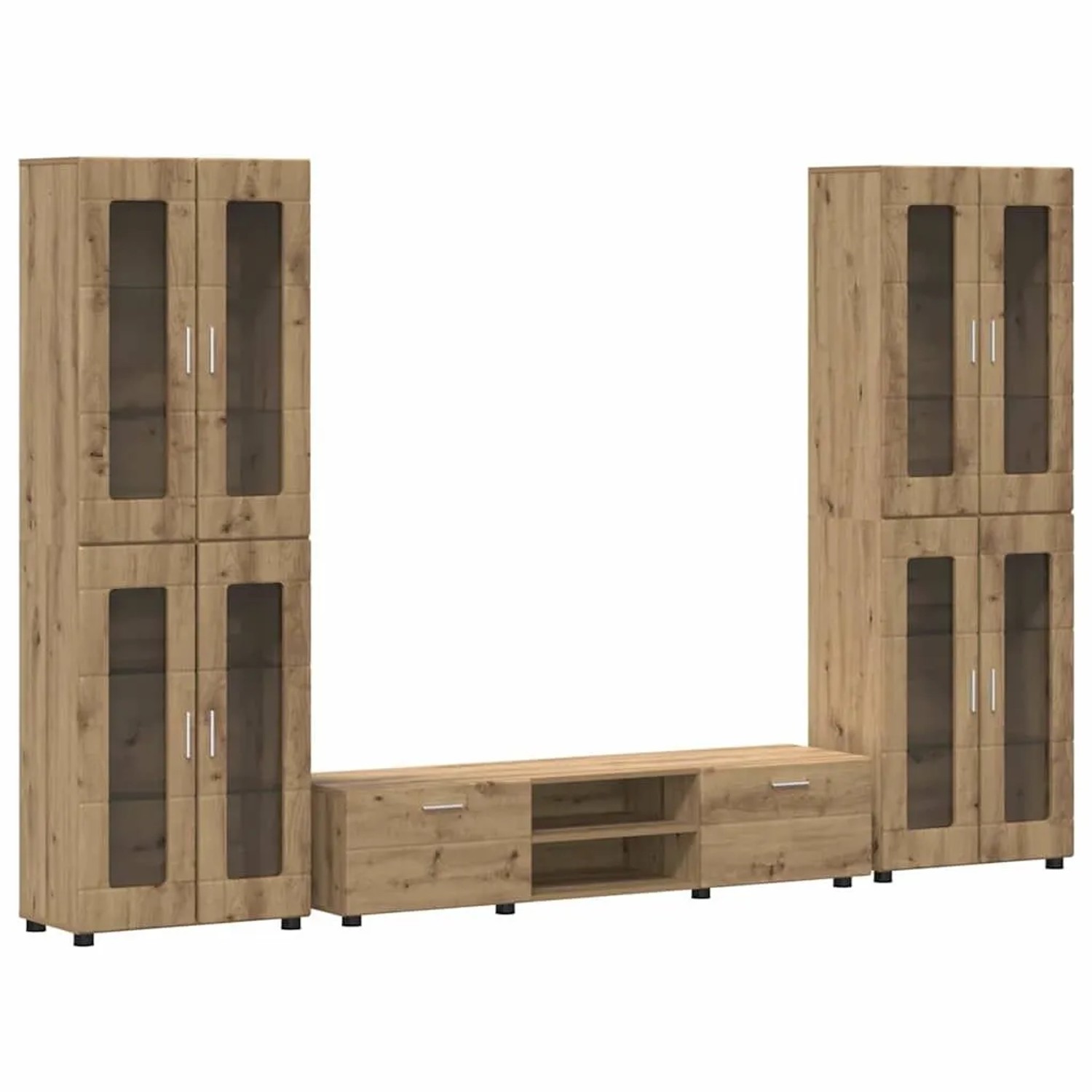 vidaXL TV-Schrankset mit Schubladen Artisan-Eiche Holzwerkstoff 3397993 günstig online kaufen