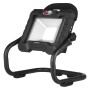 Schwarzes Ledvance Power4All Alliance LED-Arbeitslicht mit schwenkbarem Kopf und Tragegriff. Mobiler Baustrahler.