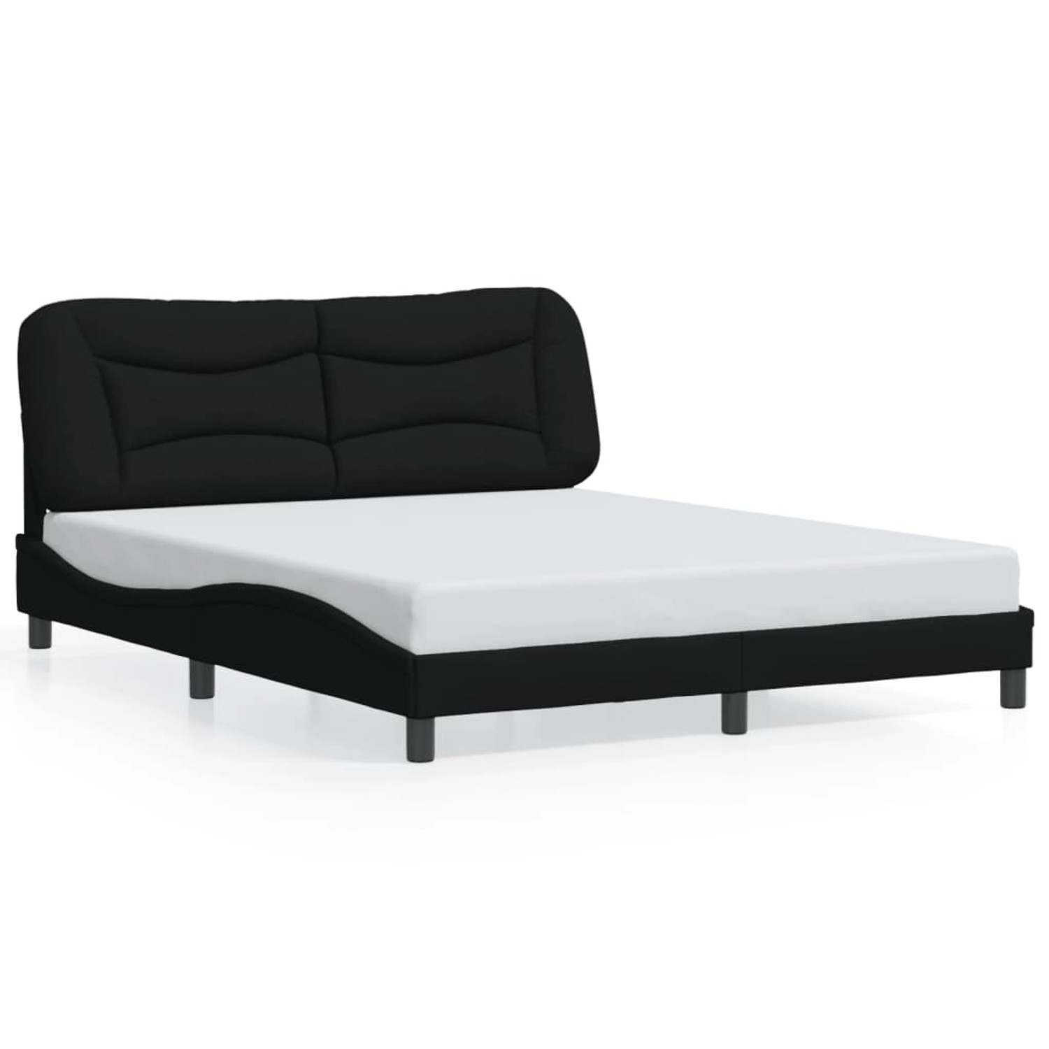 vidaXL Bettgestell ohne Matratze Hvar Schwarz 160x200 cm Stoff 3207781 günstig online kaufen