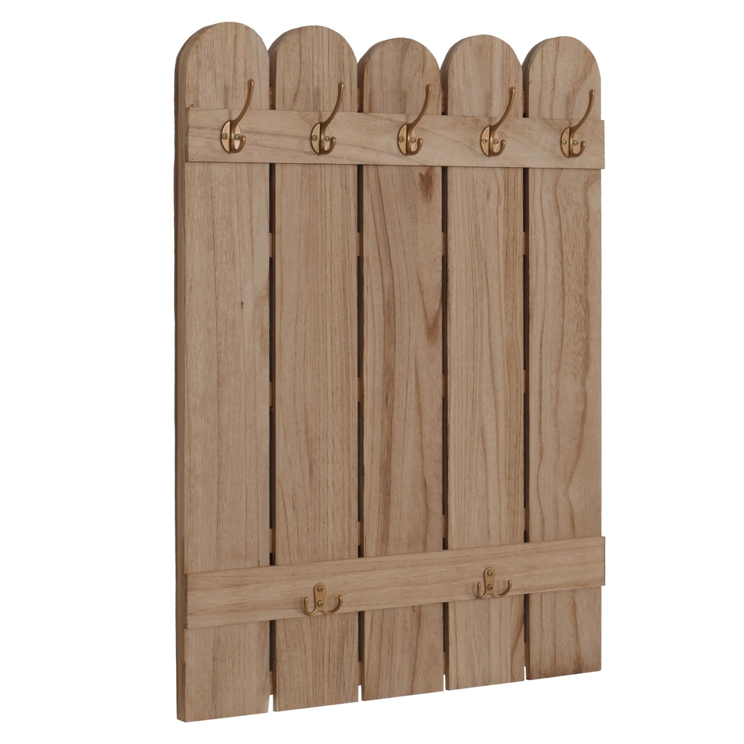 Mcw Wandgarderobe N95 Paulownia 7 Haken 86x60cm Natur