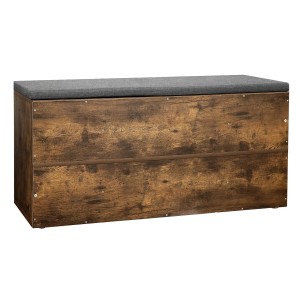 Songmics Sitzbank Custos mit Stauraum 10 Fächer Braun