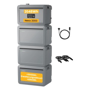 Growatt NEXA 2000 Balkonkraftwerk Speicher Set 8192 Wh LiFePO4 Steckerfertig