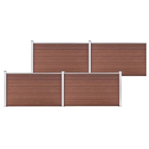 vidaXL Gartenzaun WPC 699x106 cm Braun 3053245