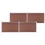 vidaXL Gartenzaun WPC 699x106 cm Braun 3053245