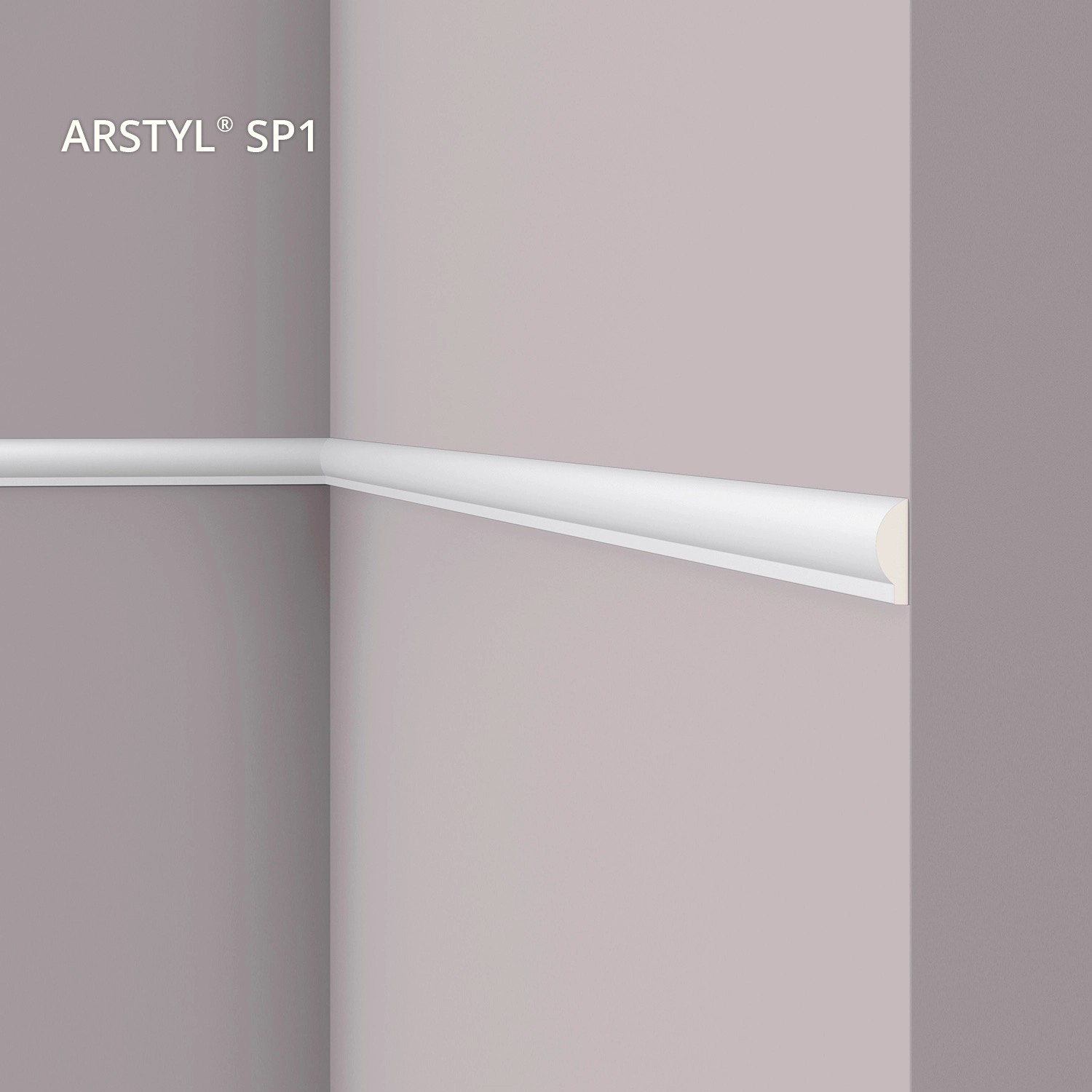 Weiße NOEL & MARQUET Wandleiste SP1 ARSTYL, Stuckleiste im 50er Set für die Wandgestaltung.