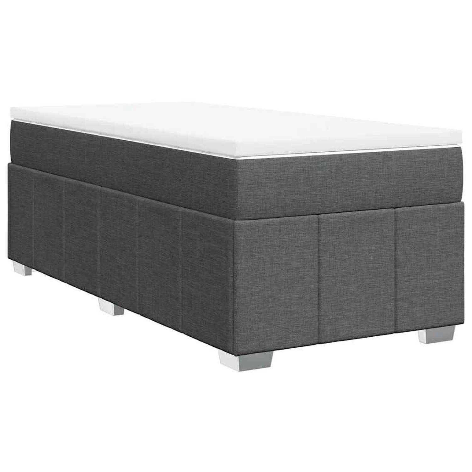 vidaXL Boxspringbett mit Matratze Dunkelgrau 100x200 cm Stoff 3285450 günstig online kaufen