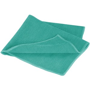 Türkisfarbenes Leifheit Picospray Microfasertuch für Reinigungsgeräte.