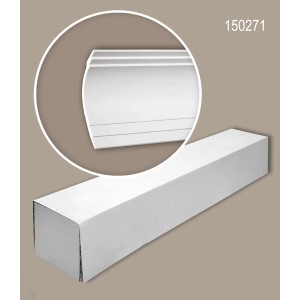 PROFHOME Eckleisten Set, 5 Zierleisten (10 m), weiße Deckenleisten für Paneel Zubehör.