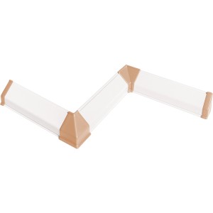 Kaindl Zubehörset für Wandabschlussleiste, hellbraun, 5-teilig (Innenecken, Außenecke, Endkappen)