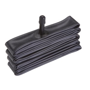 Prophete Fahrradschlauch 27/28 Zoll mit Autoventil, gefaltet.