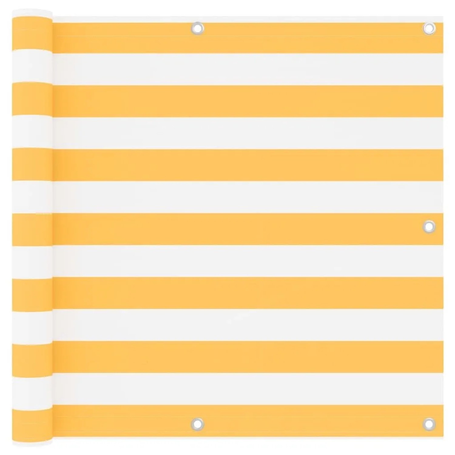 vidaXL Balkon-Sichtschutz Weiß und Gelb 90x500 cm Oxford-Gewebe 134906