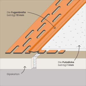 Protektor Bewegungsfugenprofil Magic Corner 305 cm Weiß für Trockenbau