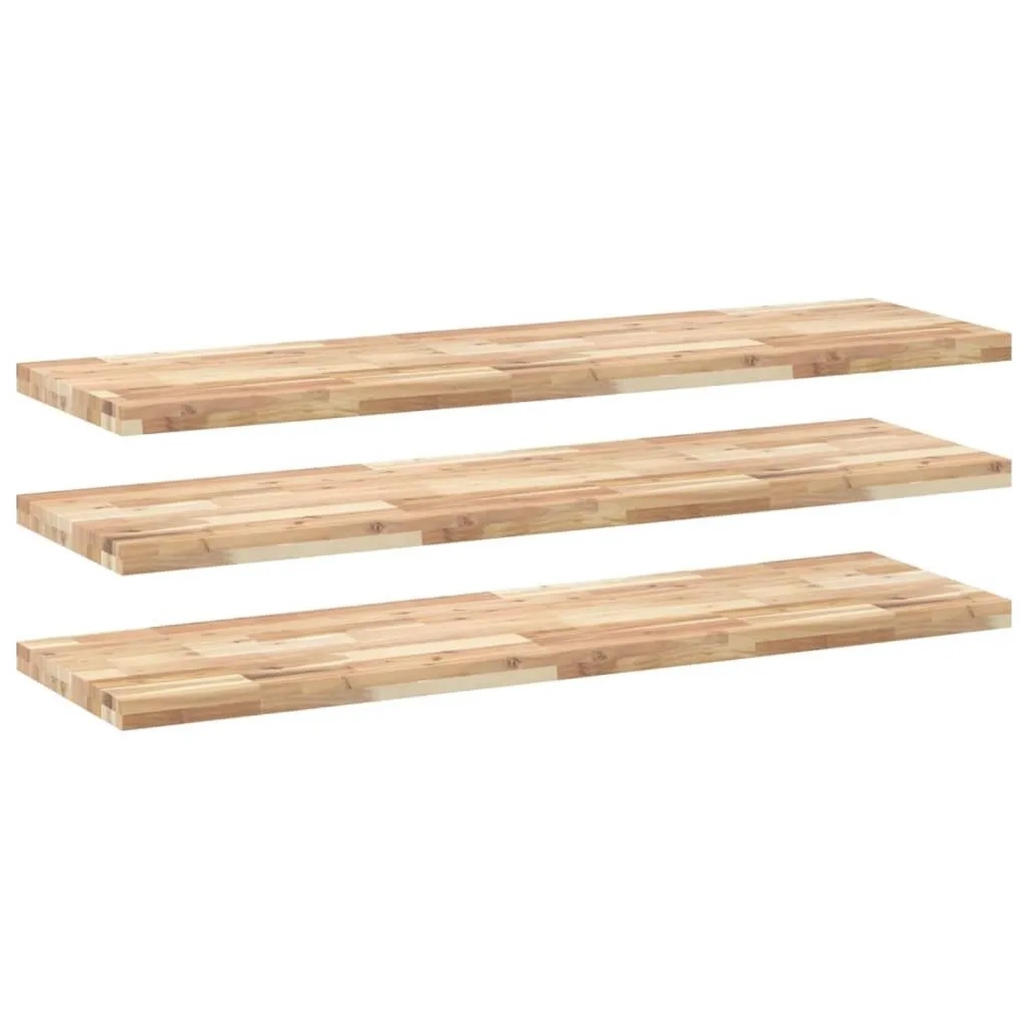 vidaXL Schweberegale 3 Stk 140x40x4 cm Massivholz Akazie Unbehandelt 3279489
