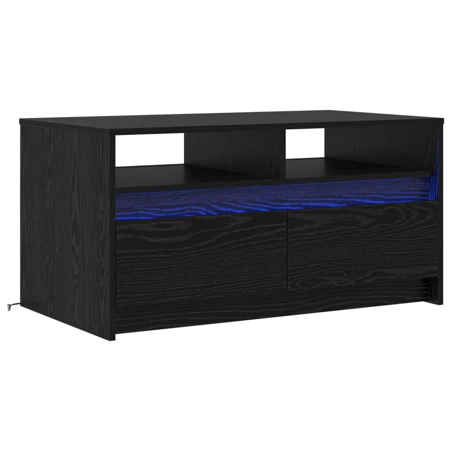 vidaXL Couchtisch Schwarz Eichen-Optik 90 x 50 x 45 cm Holzwerkstoff 8004684