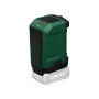 Robuster Bosch Akku-Bluetooth-Lautsprecher UniversalSpeaker 18V-1 in Grün-Schwarz mit Gitter und Bedienfeld.