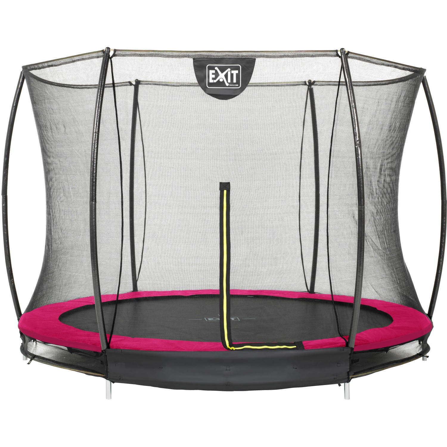 EXIT Silhouette Bodentrampolin D305cm mit Sicherheitsnetz - rosa