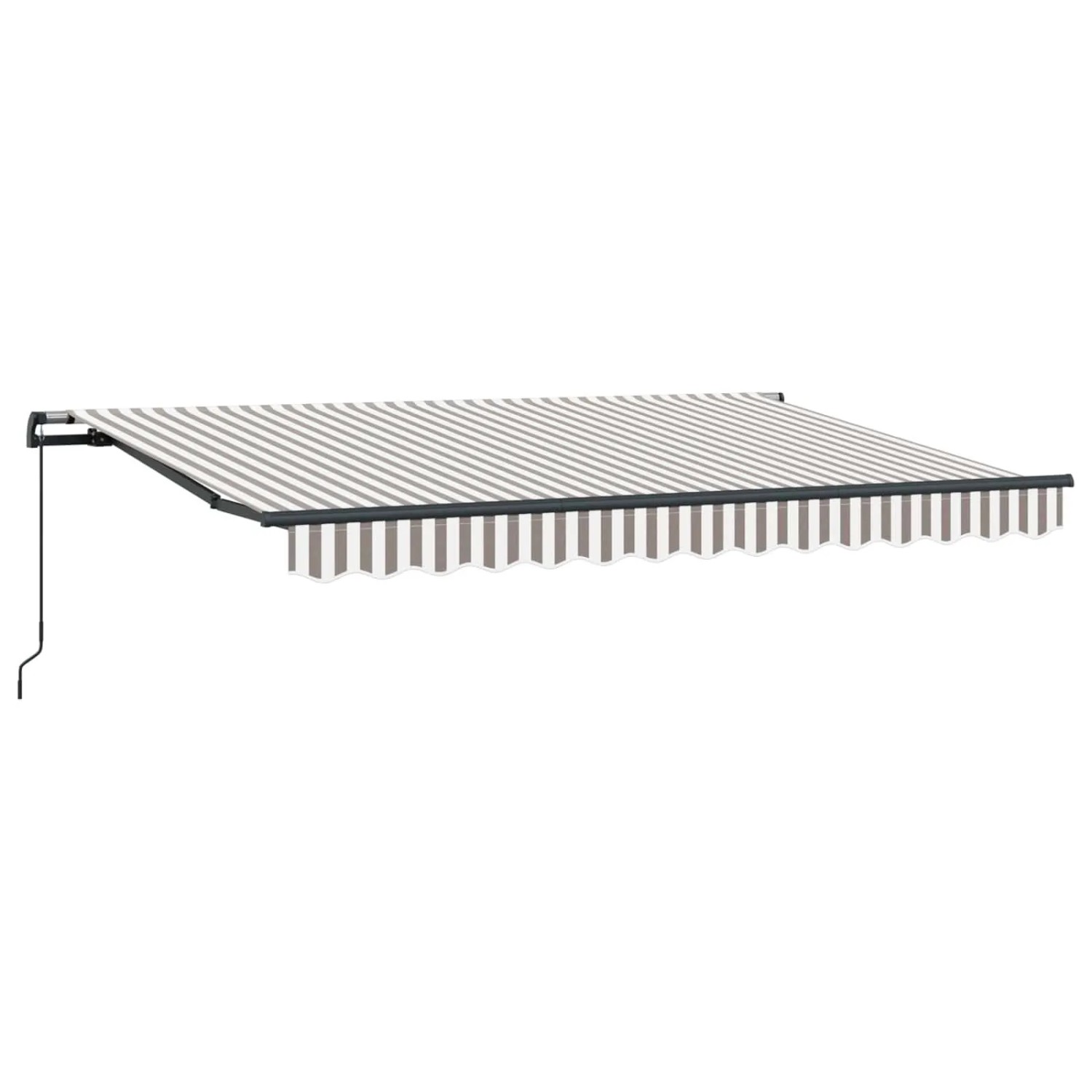 vidaXL Ausziehbare Markise Hellgrau und Weiß 450 x 350 cm 3426279