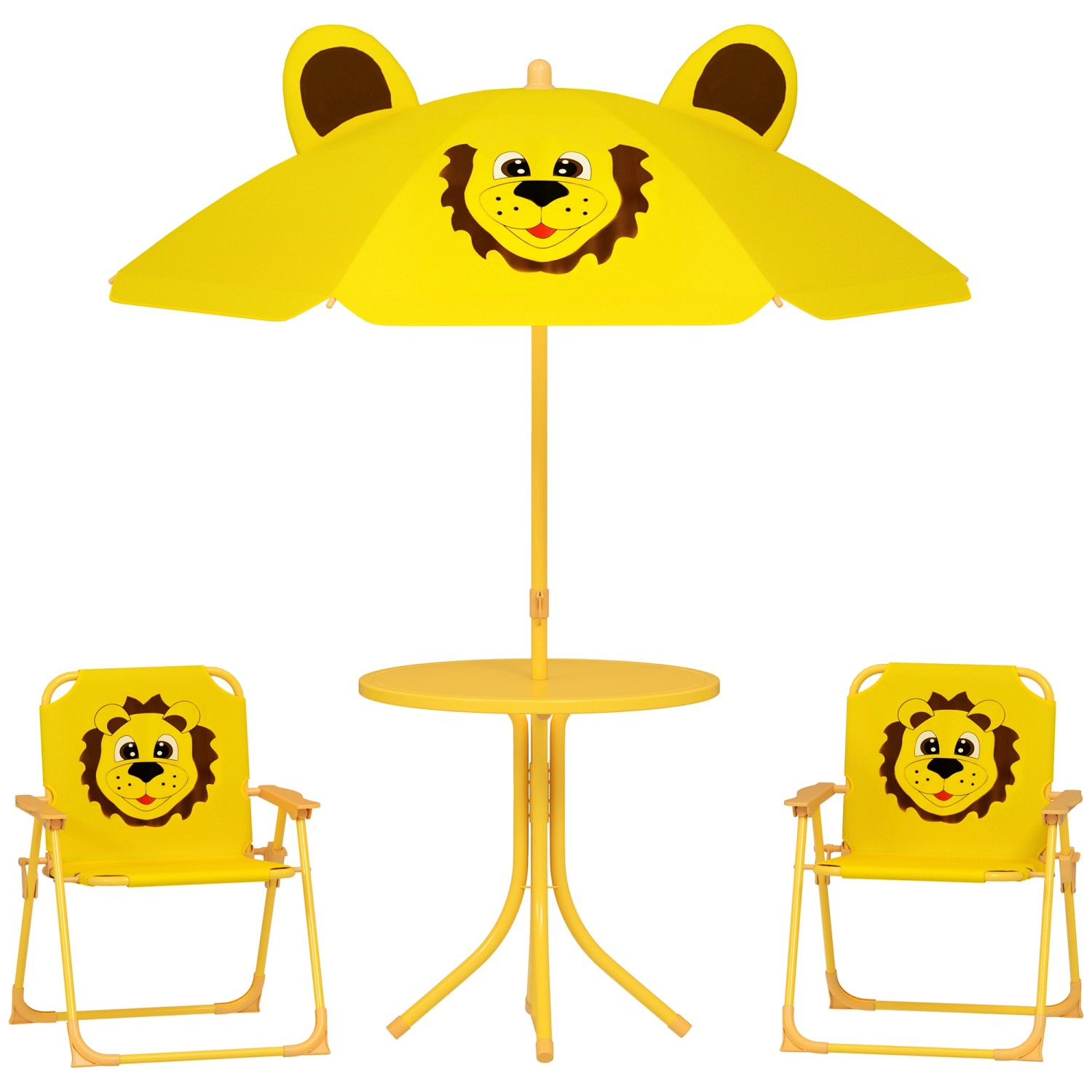 AIYAPLAY Kinder Garten Tisch und Stuhl Set  Polyester Gelb 49,5L x 49,5B x günstig online kaufen