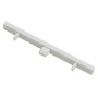 2er-Pack weiße Endstücke für Gardinia 3-läufige Aluminium-Vorhangschiene.
