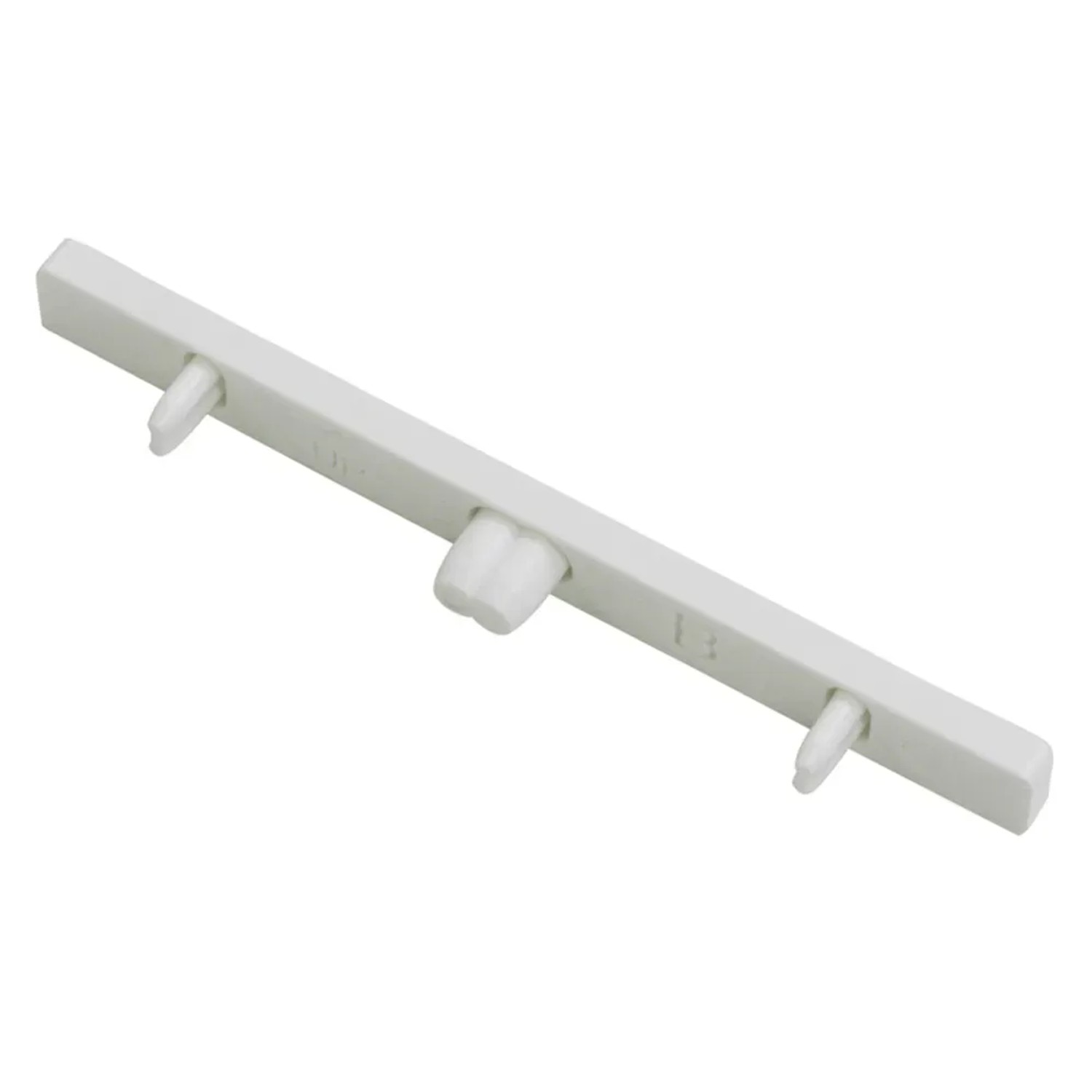 2er-Pack weiße Endstücke für Gardinia 3-läufige Aluminium-Vorhangschiene.