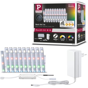 Paulmann MaxLED 250 LED-Streifen RGBW 3m Basis-Set mit Netzteil und Zigbee Controller.