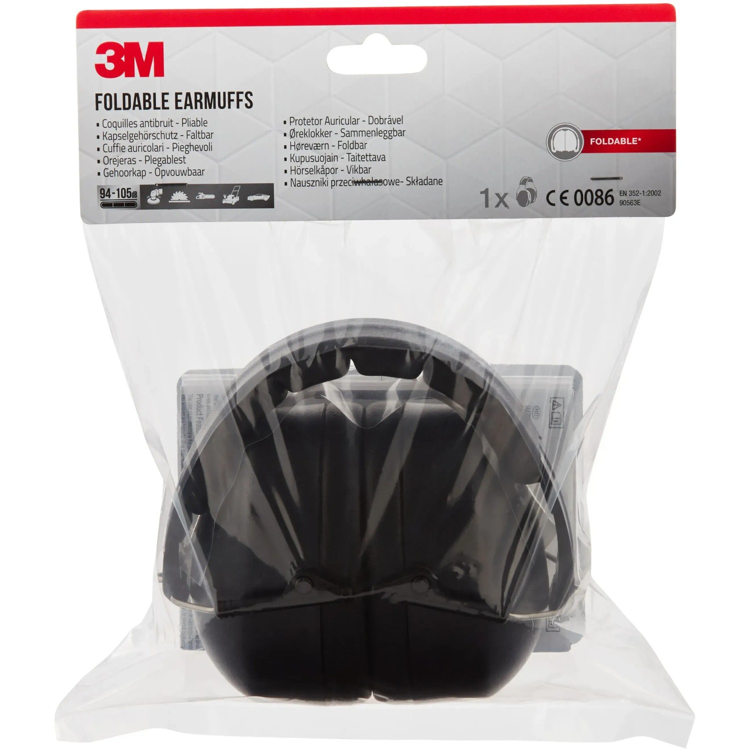 3M Kapsel-Gehörschutz 90563E, faltbar, schwarz