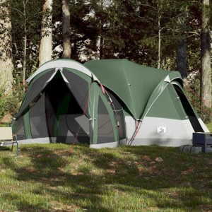 vidaXL Tipi-Familienzelt 8 Personen Grün Wasserdicht 94737