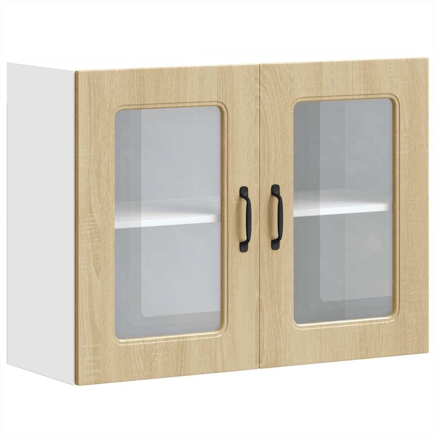 vidaXL Küchen-Hängeschrank mit Glastür Kalmar Sonoma-Eiche Holzwerkstoff 85 günstig online kaufen