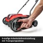 Einhell Akku-Vertikutierer GC-SC 18/28 Li: Hand stellt Arbeitstiefe am Elektro-Vertikutierer ein.