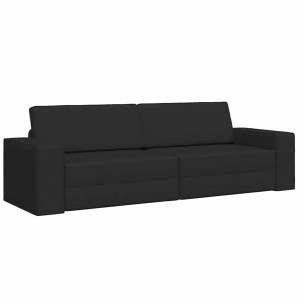 Schwarzes vidaXL Schlafsofa (245 cm) aus Stoff. Modernes Sofa für Wohnzimmer oder Gästezimmer.