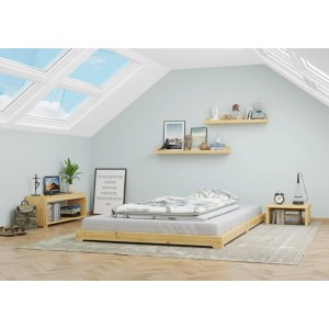 Erst-Holz Extra Niedriges Futonbett Bettrahmen 120 x 200 cm Kiefer Massiv Modell 47 ohne Zubehör