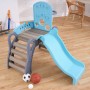 KidKraft 5-in-1 Klettergerüst für Kinder mit blauer Rutsche, Kletterleiter, Basketballkorb, Fußballtor und Baseballwand. Indoor & Outdoor Spielturm.