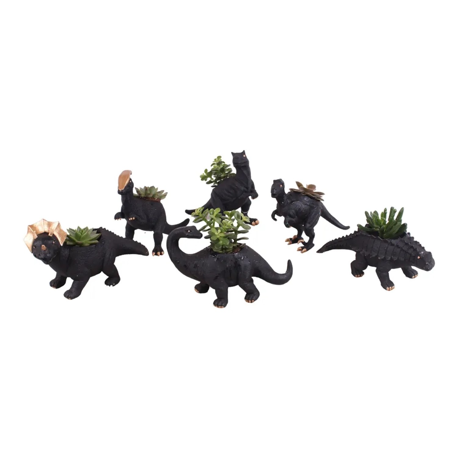 Dinosaurier Sukkulenten-Topf Aus Keramik - Weißer Dino-Blumentopf Mit Untersetzer, Für Kakteen, Kleine Pflanzen, Als Desktop-Deko Oder Stifthalter