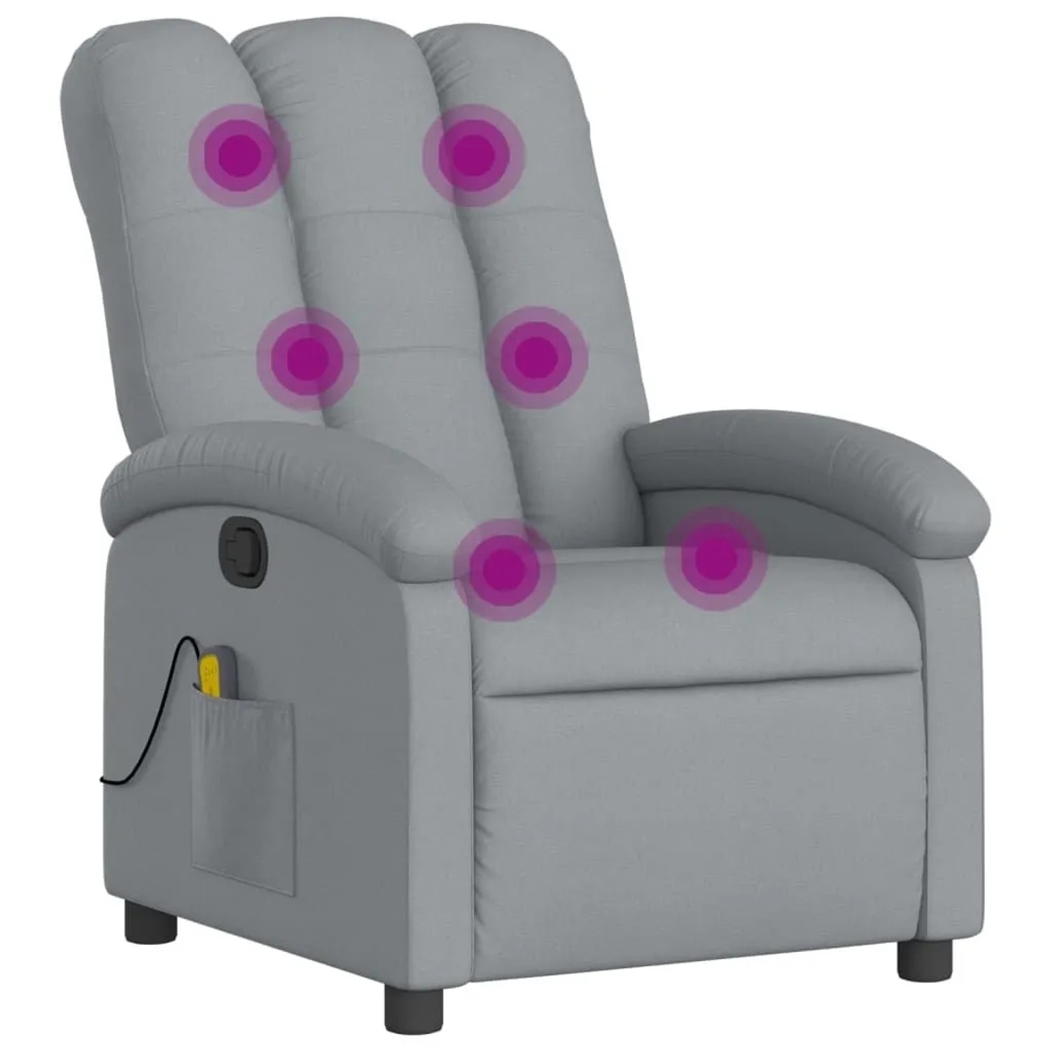 vidaXL Massage-Relaxsessel Hellgrauer Stoff 3205868 günstig online kaufen
