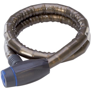 Prophete Panzerkabelschloss, 85 cm langes Fahrradschloss mit robustem Kabel und blau-schwarzem Schließkopf.