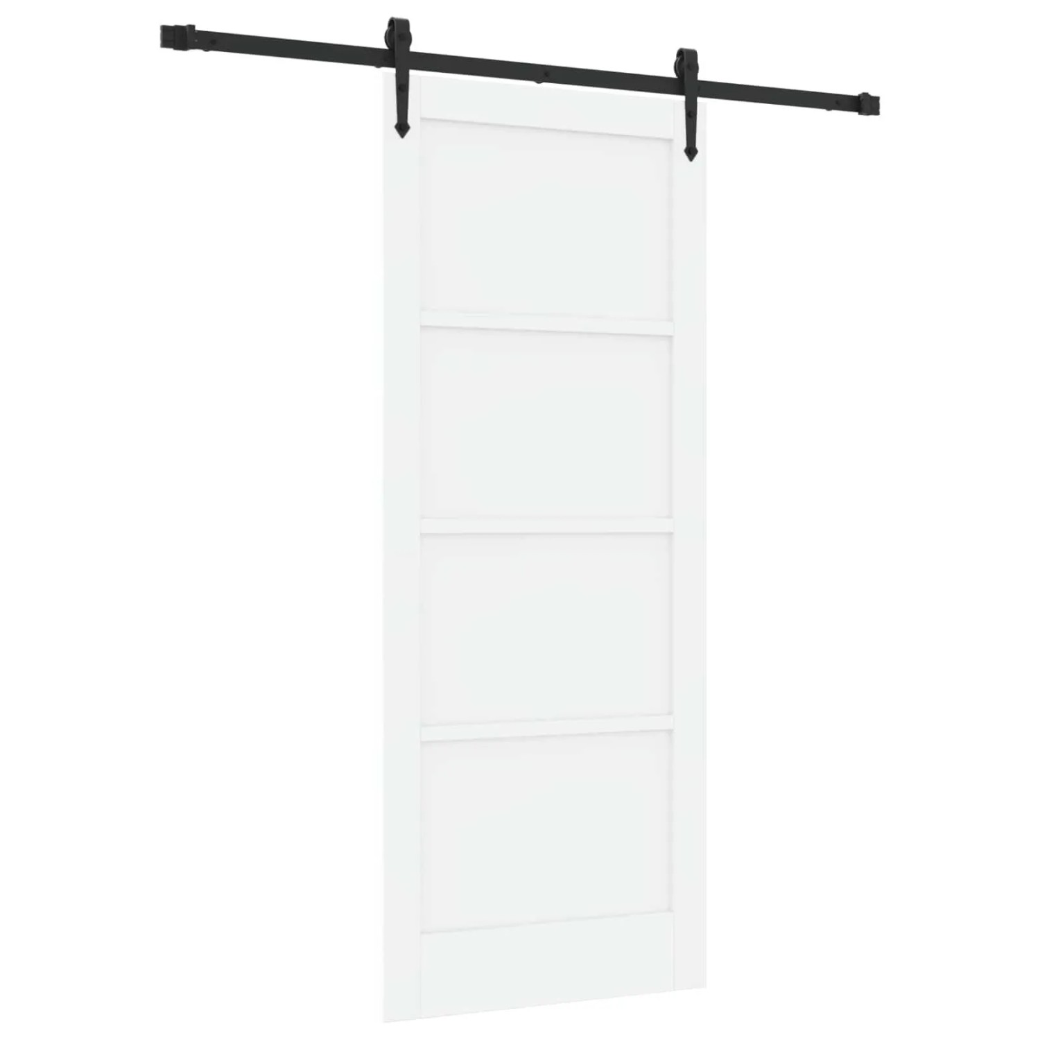 vidaXL Schiebetür ORKDAL Weiß und Schwarz 83 x 202 cm 3445560