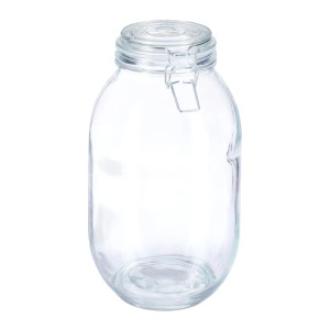 Relaxdays Einmachglas Glas Transparent Luftdicht Bügelverschluss 26 cm x 15 cm 1,3 kg
